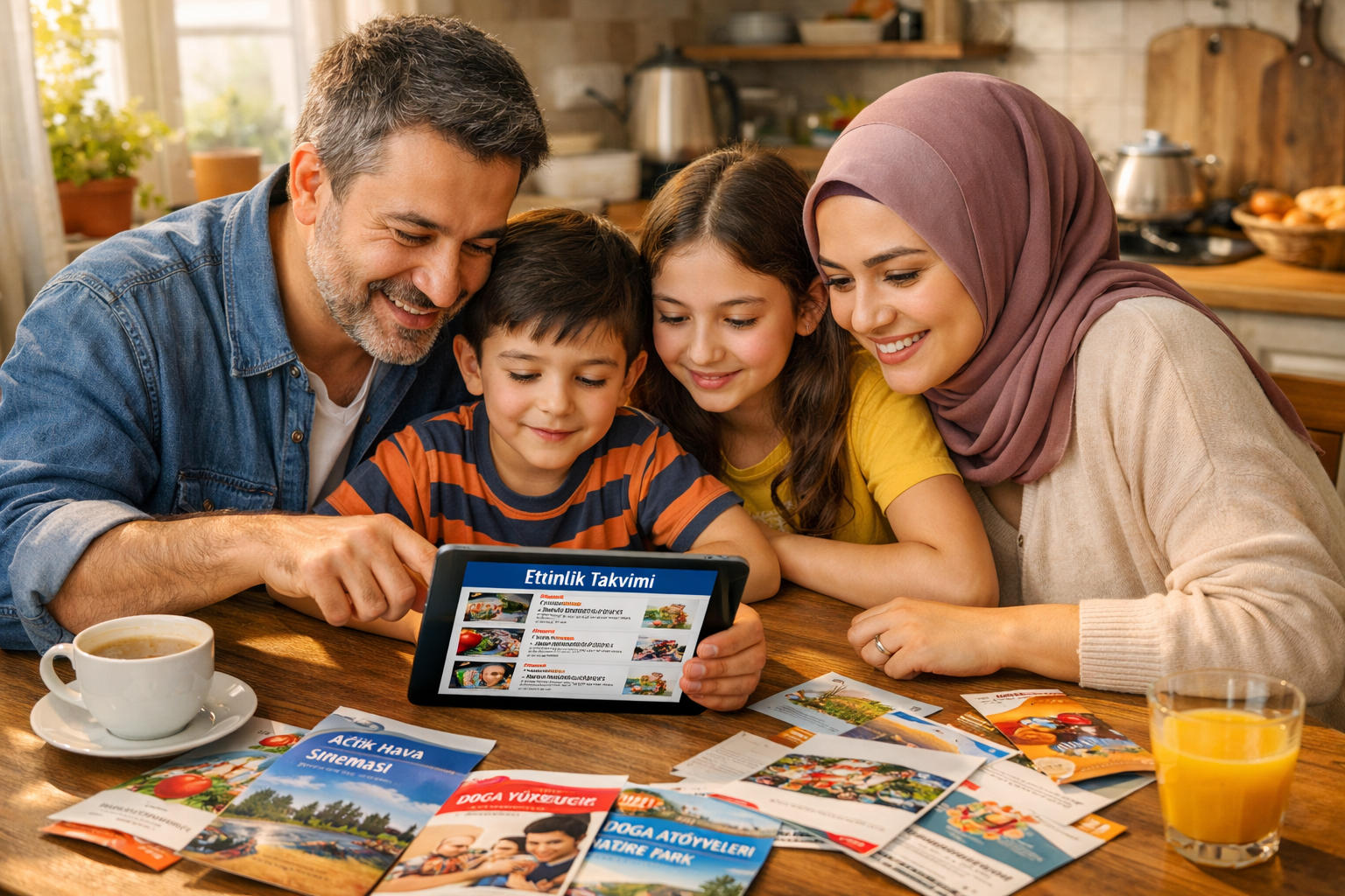 Aile etkinlik planlamasi yapan ebeveynler